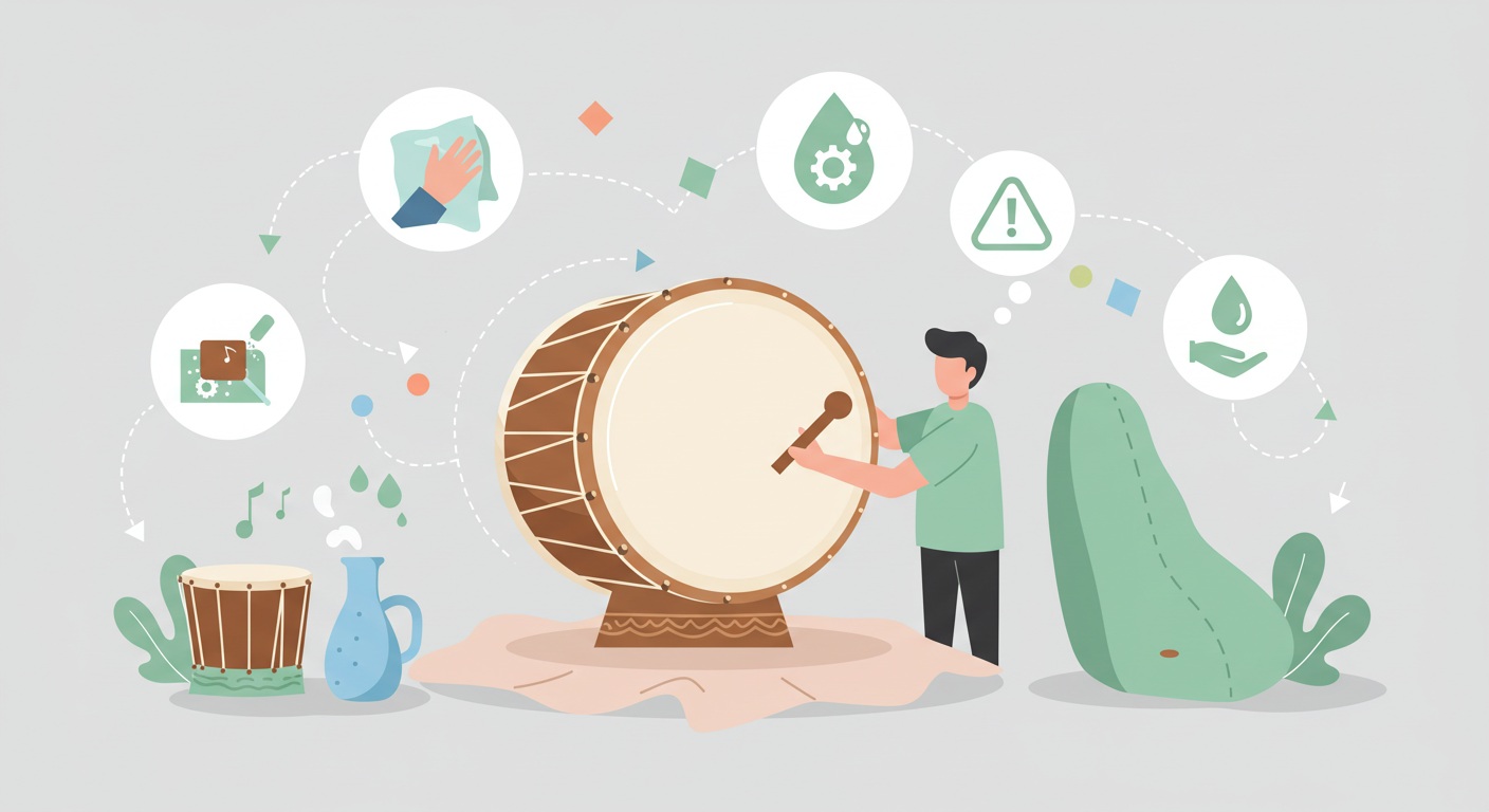 دليلك الكامل لصيانة الدف: نصائح للعناية وجودة الصوت